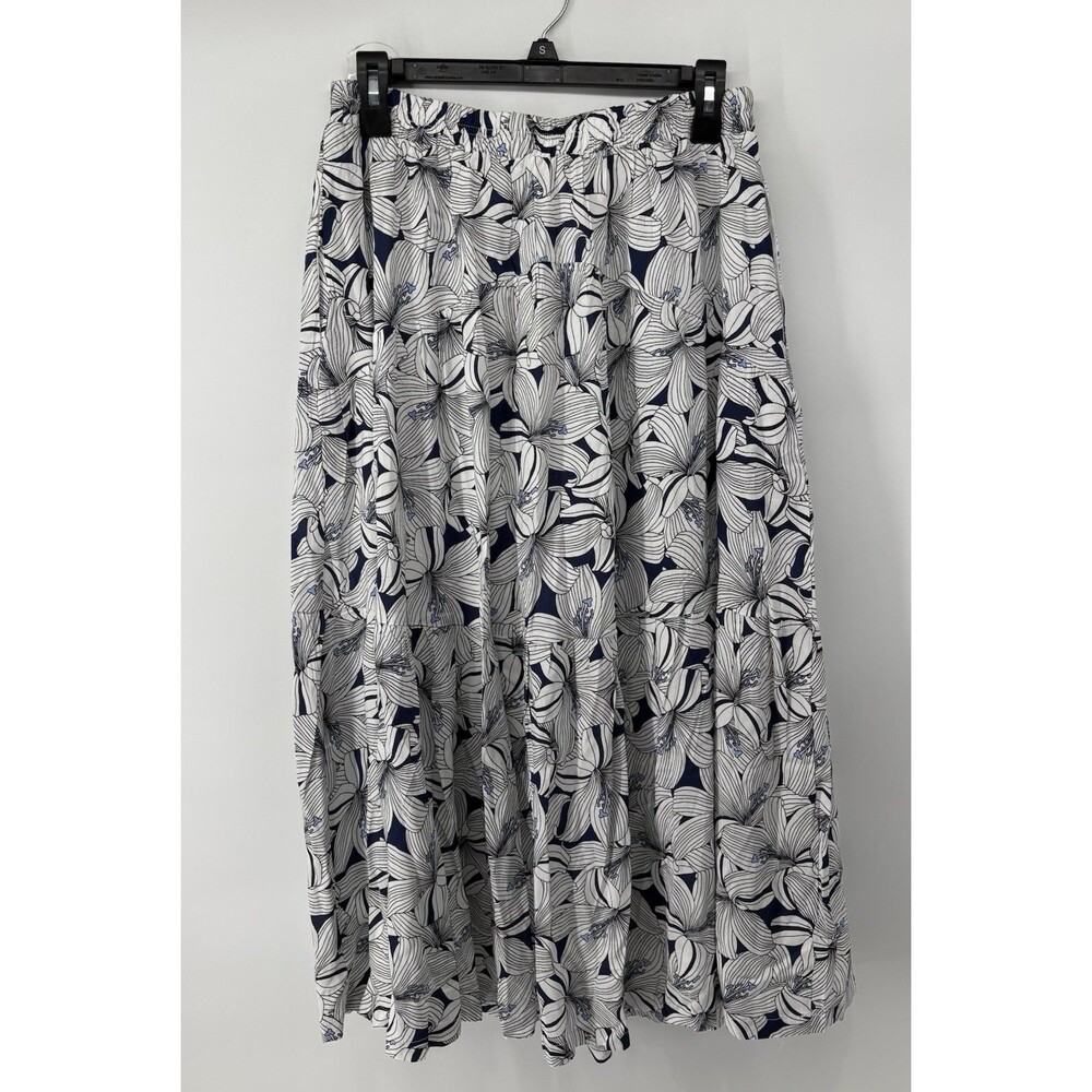Listicle Women’s Maxi Phoebe Skirt Blue And White Flowers NWT Size Small